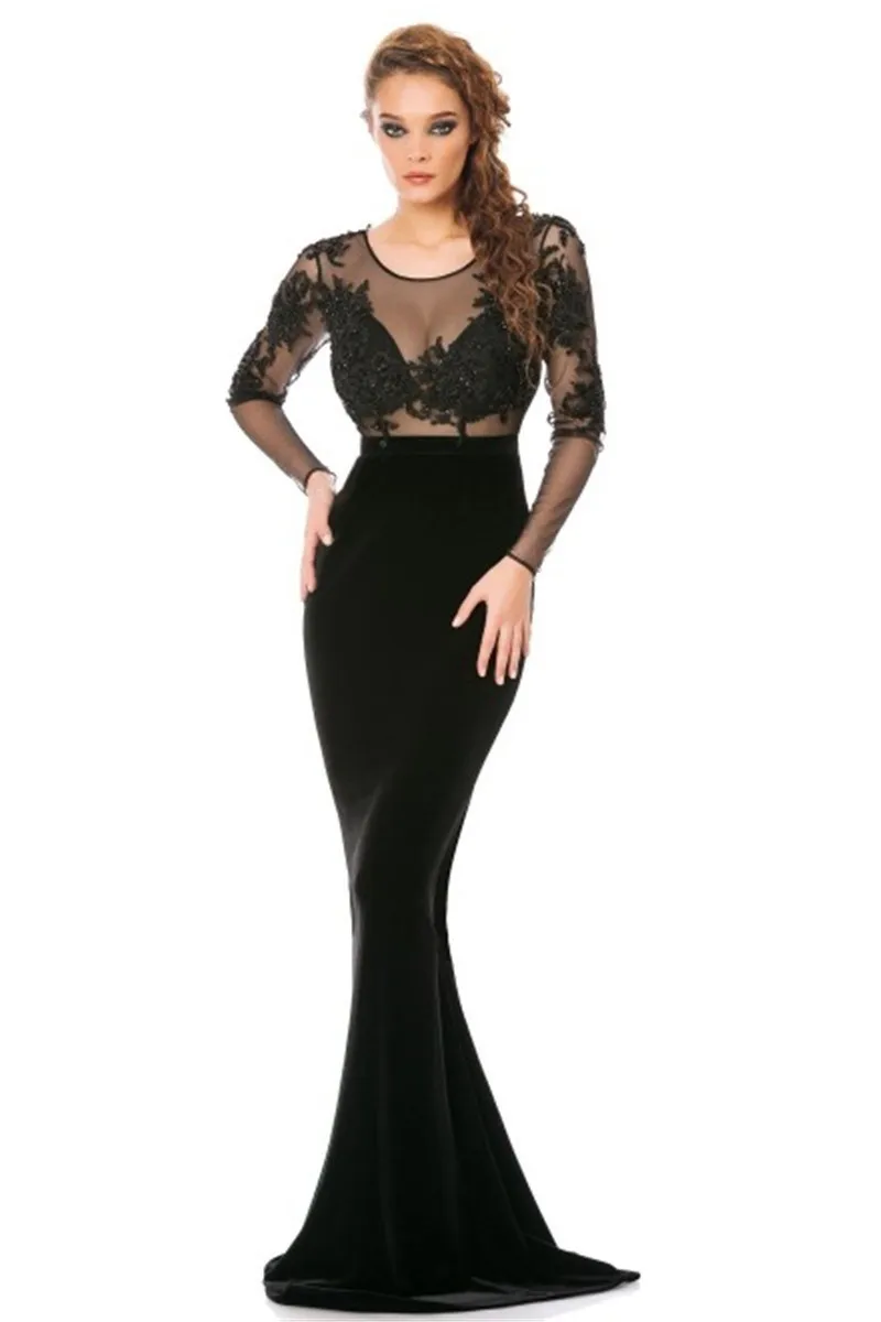 Black Lace Evening Dresses ...